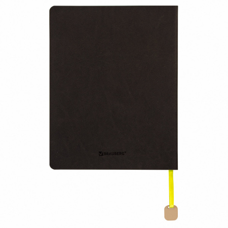 Дневник 1-11 класс 48 л., кожзам (гибкая), термотиснение, BRAUBERG "ORIGINAL", черный, 105967 - Дневники универсальные