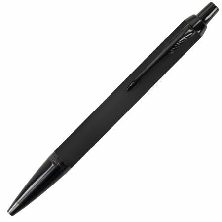 Ручка шариковая PARKER "IM Achromatic Black BT", черный матовый, нержавеющая сталь, синяя, 2127618 - Ручки шариковые подарочные