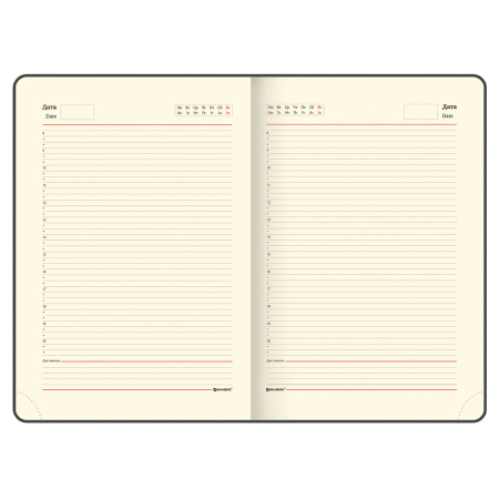 Ежедневник недатированный БОЛЬШОЙ ФОРМАТ 210х297 мм А4, BRAUBERG "Office", 160 л., черный, 113285 - Ежедневники с покрытием "под кожу и ткань"