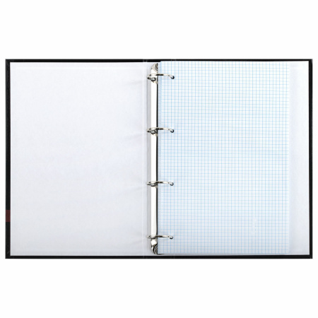 Тетрадь на кольцах БОЛЬШАЯ А4 (210х305 мм), 100 листов, твердый картон, клетка, BRAUBERG, Dark, 404101 - Тетради на кольцах и сменные блоки к ним