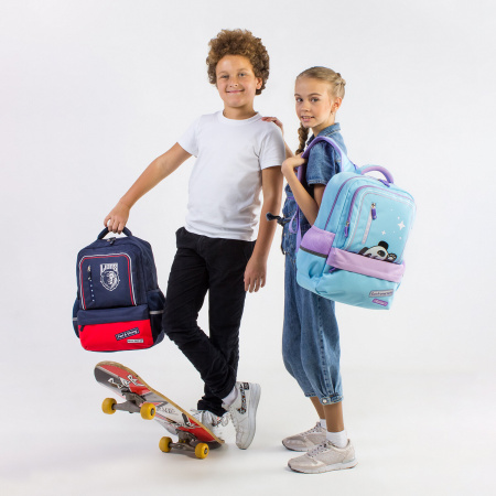 Рюкзак BRAUBERG STAR, 1 отделение, 5 карманов, "Brave lion", синий, 40х29х13 см, 270669 - Рюкзаки для начальной и средней школы