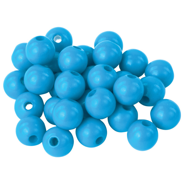 Бусины для творчества "Шарики", 8 мм, 30 грамм, бирюзовые, светло-голубые, голубые, ОСТРОВ СОКРОВИЩ, 661236 - Бусины для творчества
