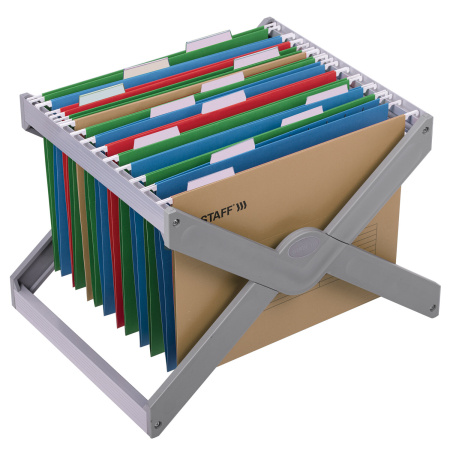 Подвесные папки А4 (350х240 мм) до 80 л., КОМПЛЕКТ 10 шт., крафт-картон, STAFF, 270932 - Подвесные папки А4