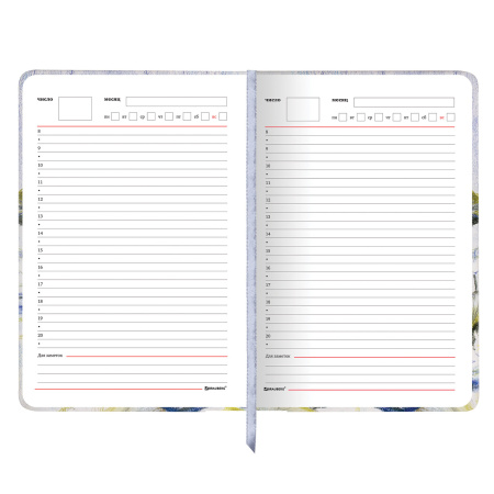 Ежедневник учителя специализированный А5 (215х145 мм) BRAUBERG, 144 л., кожзам, "Гармония", 112708 - Ежедневники с твердой обложкой