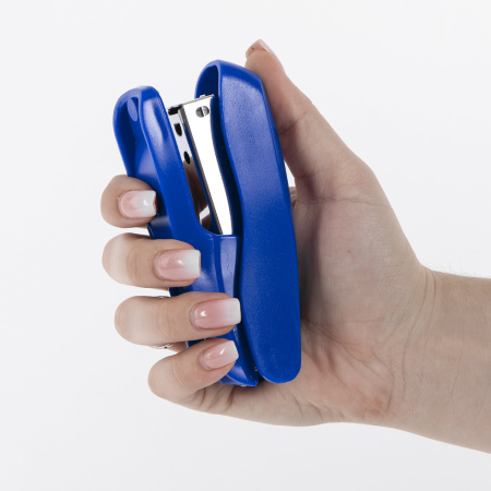 Степлер №24/6, 26/6 STAFF "EVERYDAY", до 20 листов, синий, 228740 - Степлеры настольные