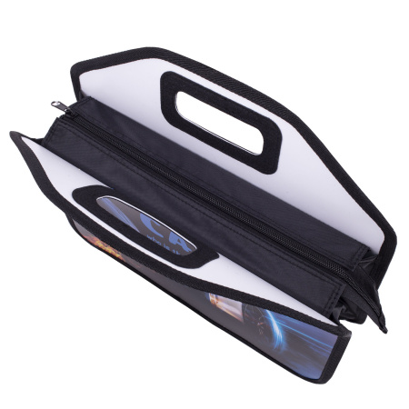 Папка-сумка ЮНЛАНДИЯ, 1 отделение, фетровые ручки, 34х30х11 см, "Night race", 270999 - Папки-сумки с ручками