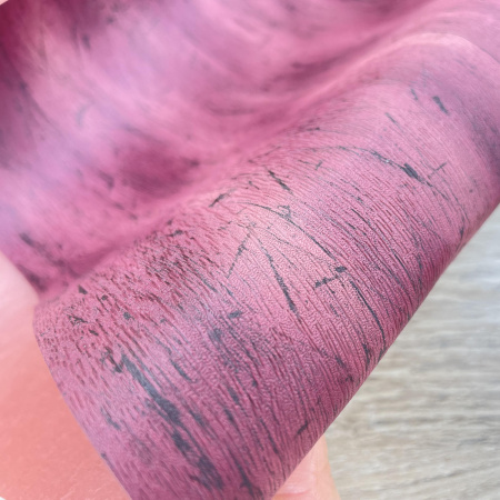 Переплетный кожзам (Италия), тиснение дерево, бордовый, отрез 35*50 см - Кожзам и экокожа