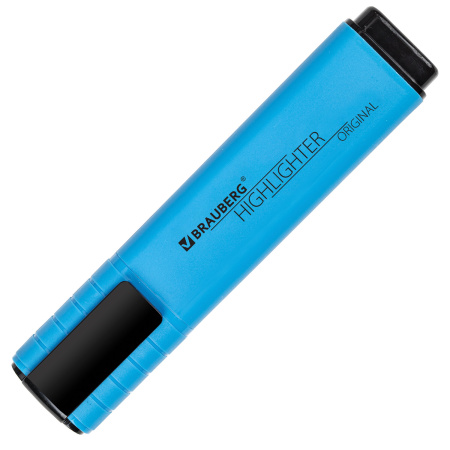 Текстовыделитель BRAUBERG "ORIGINAL NEON", ГОЛУБОЙ, линия письма 1-5 мм, 152214 - Текстовыделители