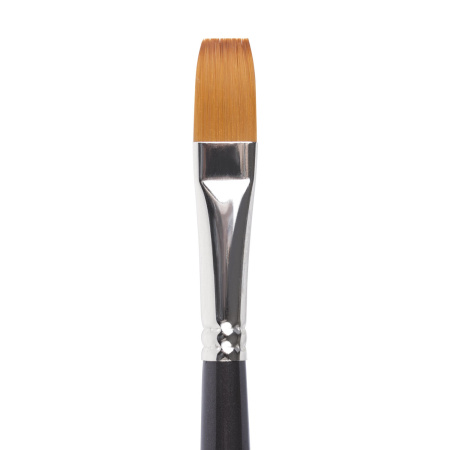 Кисть художественная проф. BRAUBERG ART CLASSIC, синтетика мягкая под колонок, плоск, № 12, кор руч, 200701 - Кисти художественные из синтетического волоса