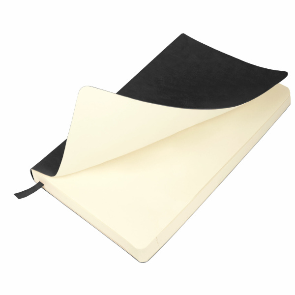 Ежедневник недатированный А5 138х213 мм BRAUBERG "Metropolis Ultra", под кожу, 160 л., черный, 113288 - Ежедневники с покрытием "под кожу и ткань"