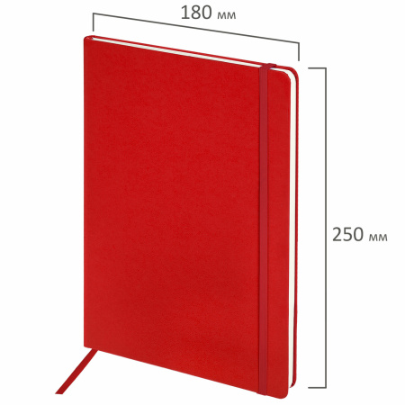 Блокнот-скетчбук БОЛЬШОЙ ФОРМАТ (180х250 мм) В5, BRAUBERG ULTRA, 80 г/м2, 96 л., без линовки, красный, 113066 - Бизнес-блокноты и бизнес-тетради