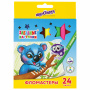 Фломастеры ЮНЛАНДИЯ 24 цвета, "ЗАБАВНЫЕ КАРТИНКИ", вентилируемый колпачок, картон, 151680 - Фломастеры классические