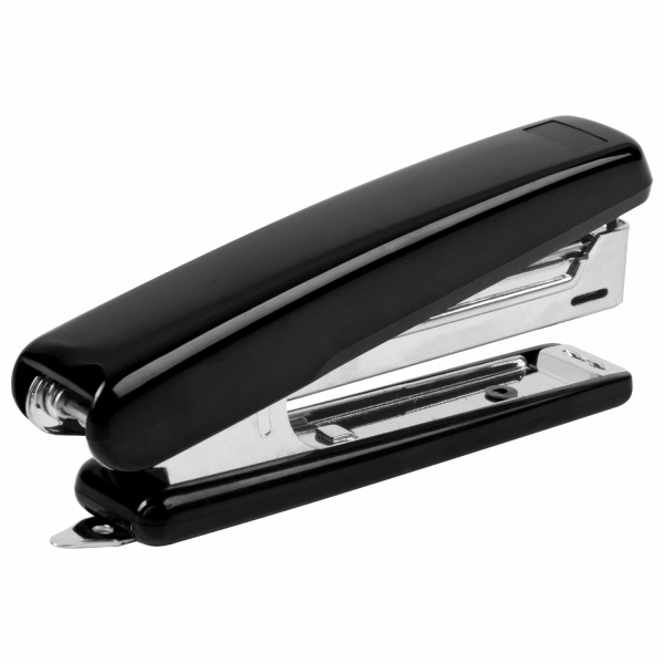 Степлер №10 BRAUBERG "Classic", до 12 листов, с антистеплером, черный, 222545 - Степлеры настольные