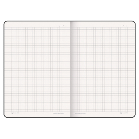 Блокнот А5 (162х218 мм), BRAUBERG "NOTE", под кожу софт-тач, с резинкой, 80 л., клетка, коричневый, 113436 - Бизнес-блокноты и бизнес-тетради