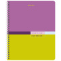 Тетрадь А5 120 л. BRAUBERG, гребень, клетка, глянцевая ламинация, "Color" (4 вида в спайке), 404447 - Тетради более 60 листов