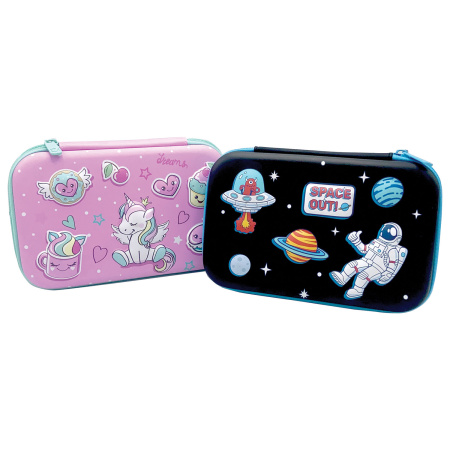 Пенал BRAUBERG KIDS большой удобный с откидной планкой, EVA, 22х15х4 см, "Space out", 271556 - Пеналы каркасные