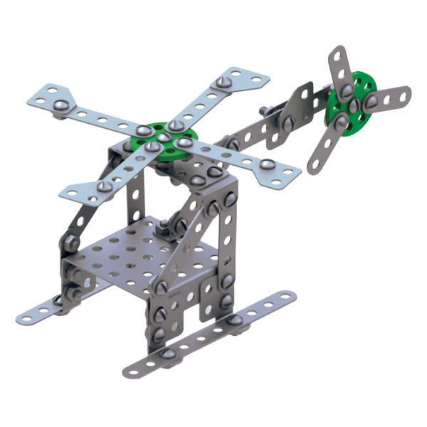 Конструктор металлический ЮНЛАНДИЯ "Для уроков труда №5", развивающий, 155 элементов, 104683 - Конструкторы