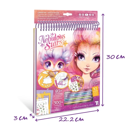 Серия Petulia: Набор для раскрашивания для девочек "Персиковый скетчбук" - Наборы для рисования