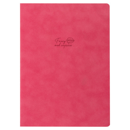 Тетрадь-скетчбук 60 л. обложка кожзам под замшу, сшивка, B5 (179х250мм), 70 г/м2, КОРАЛЛОВЫЙ, BRAUBERG CAPRISE, 403864 - Тетради более 60 листов