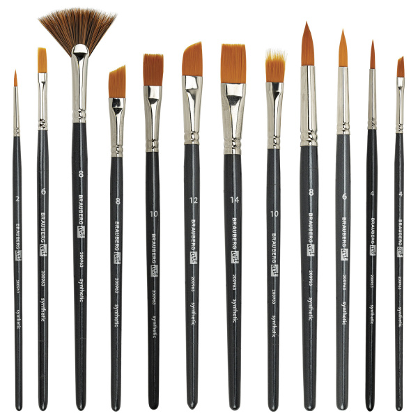 Кисти художественные набор 12 шт., синтетика, BRAUBERG ART CLASSIC, 200963 - Кисти художественные в наборах