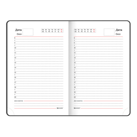 Ежедневник недатированный МАЛЫЙ ФОРМАТ 100х150 мм А6 BRAUBERG "Rainbow" под кожу, 136 л., зеленый, 111689 - Ежедневники с покрытием "под кожу и ткань"