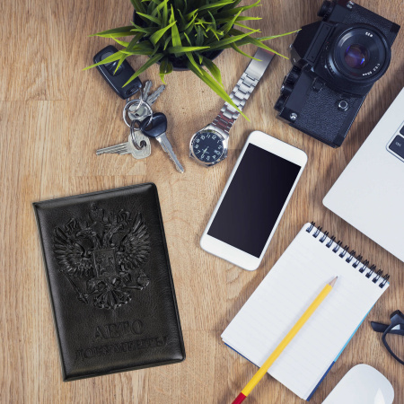 Обложка для автодокументов STAFF, полиуретан под кожу, "АВТОДОКУМЕНТЫ", черная, 237597 - Обложки для автодокументов и бумажники водителя