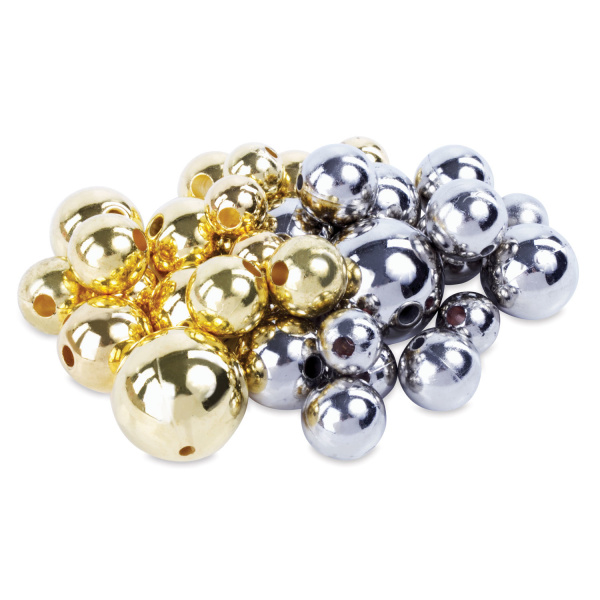 Бусины для творчества "Шарики", ассорти, 20 грамм, цвет золото, серебро, ОСТРОВ СОКРОВИЩ, 661261 - Бусины для творчества