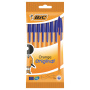 Ручки шариковые BIC "Orange Fine", НАБОР 8 шт., СИНИЕ, линия письма 0,32 мм, пакет, 919228 - Ручки шариковые неавтоматические