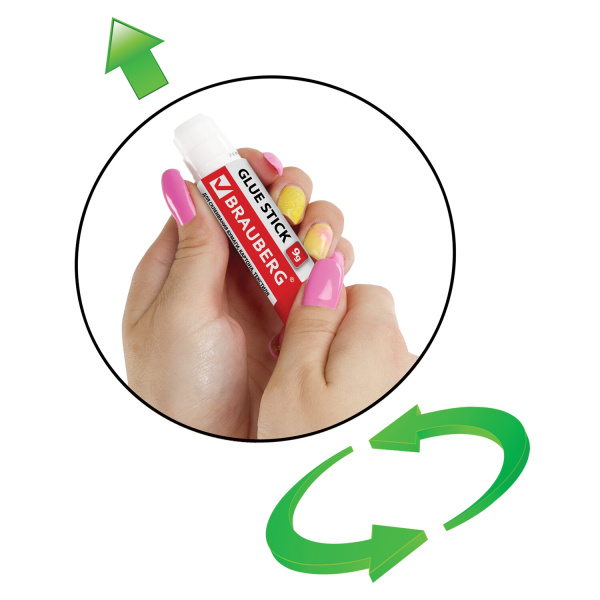 Клей-карандаш 9 г BRAUBERG, 1 шт, 270484 - Клей-карандаш