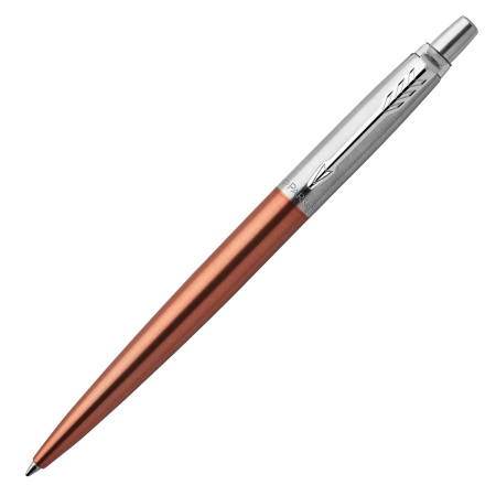 Ручка шариковая PARKER "Jotter Core Chelsea Orange CT", корпус оранжевый, детали хром, синяя, 1953189 - Ручки шариковые подарочные