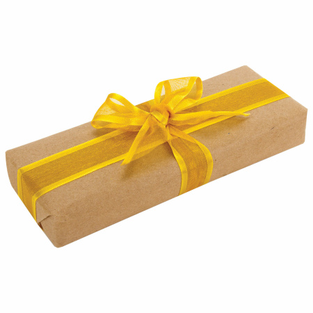 Лента органза с оторочкой ширина 25 мм, длина 23 м, золотистая, BRAUBERG, 591548 - Ленты для декора, рукоделия и упаковки подарков