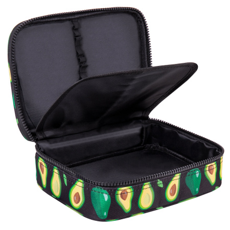 Пенал-косметичка BRAUBERG БОЛЬШОЙ, 1 отделение, 1 откидная планка, ткань, 21x15x6 см, "Avocado", 270706 - Пеналы мягкие