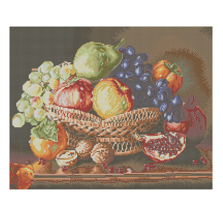 Картина стразами (алмазная мозаика) 40х50 см, ОСТРОВ СОКРОВИЩ "Дары осени", без подрамника, 662416 - Алмазная вышивка