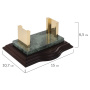 Набор настольный GALANT из мрамора, 7 предметов, зеленый мрамор/отделка красное дерево, 231485 - Настольные наборы и аксессуары из мрамора