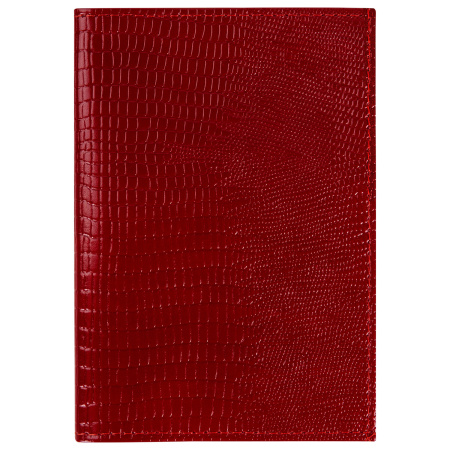 Обложка для паспорта натуральная кожа ящерица, без тиснения, красная, BRAUBERG, 238190 - Обложки для паспорта