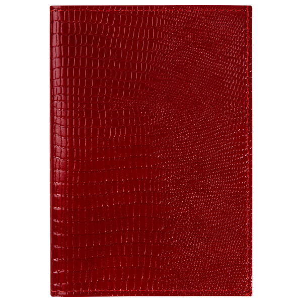 Обложка для паспорта натуральная кожа ящерица, без тиснения, красная, BRAUBERG, 238190 - Обложки для паспорта