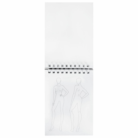 Скетчбук, С ШАБЛОНАМИ ФИГУР, бумага 160 г/м2, 145х205 мм, 60 л., гребень, подложка, BRAUBERG ART, 115073 - Альбомы, скетчбуки и бумага для графики и эскизов