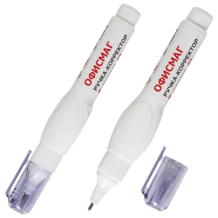 Ручка-корректор ОФИСМАГ, 8 мл, металлический наконечник, 226818 - Корректирующие ручки