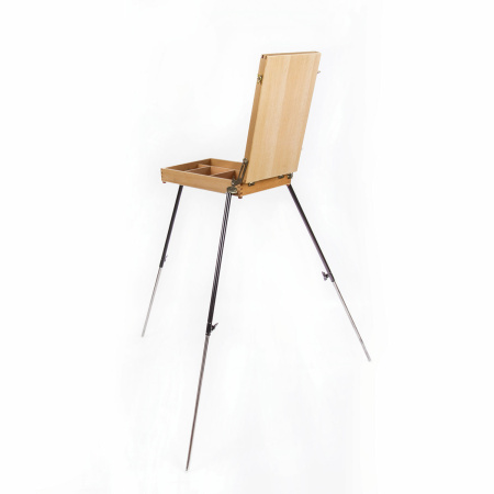 Этюдник BRAUBERG ART CLASSIC, бук, 40х25х7,5см, высота холста 70см, ножки метал 90см, ремень,190655 - Этюдники