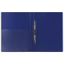 Папка с металлическим скоросшивателем и внутренним карманом BRAUBERG "Диагональ", темно-синяя, до 100 листов, 0,6 мм, 221352 - Папки с пружинным и пластиковым скоросшивателем