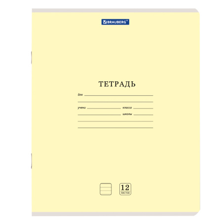 Тетради 12 л. КОМПЛЕКТ 20 шт. BRAUBERG "КЛАССИКА NEW", линия, обложка картон, АССОРТИ (5 видов), 880052 - Тетради 12-24 листов
