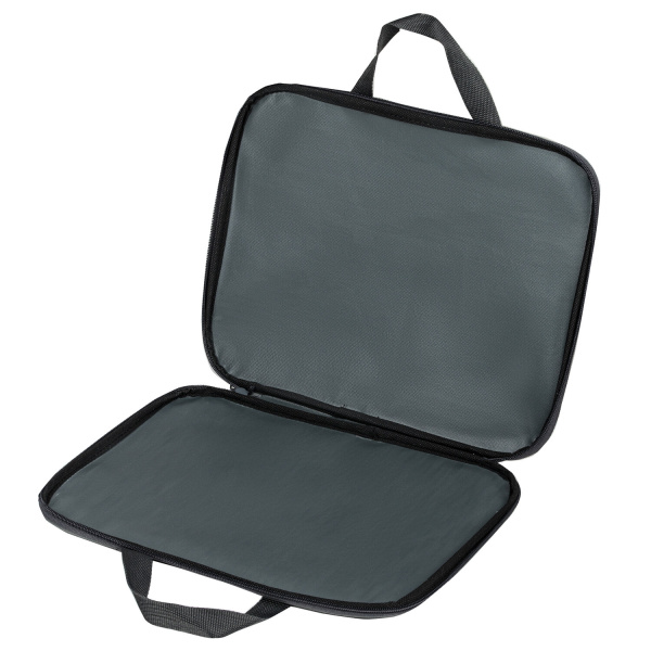 Папка на молнии с ручками STAFF EVERYDAY, А4, полиэстер, серая, 270732 - Папки-сумки с ручками