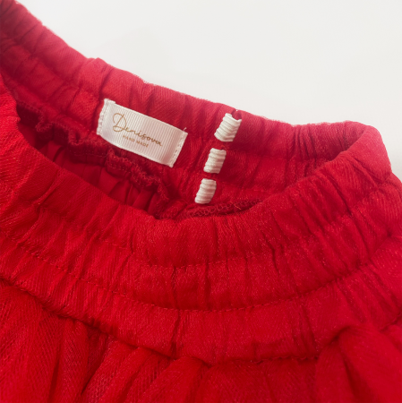 Юбка нарядная из фатина красная - Юбки