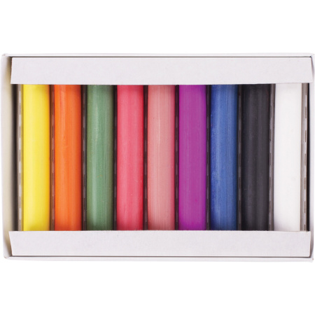 Пастель сухая художественная BRAUBERG ART DEBUT, 9 цветов, круглое сечение, 181459 - Пастель художественная в наборах