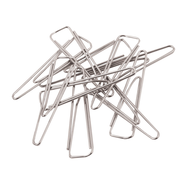 Скрепки BRAUBERG, 25 мм, никелированные, треугольные, 100 шт., в картонной коробке, 270440 - Скрепки канцелярские