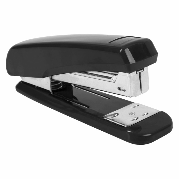 Степлер №24/6, 26/6 BRAUBERG "Classic", до 25 листов, черный, 222546 - Степлеры настольные