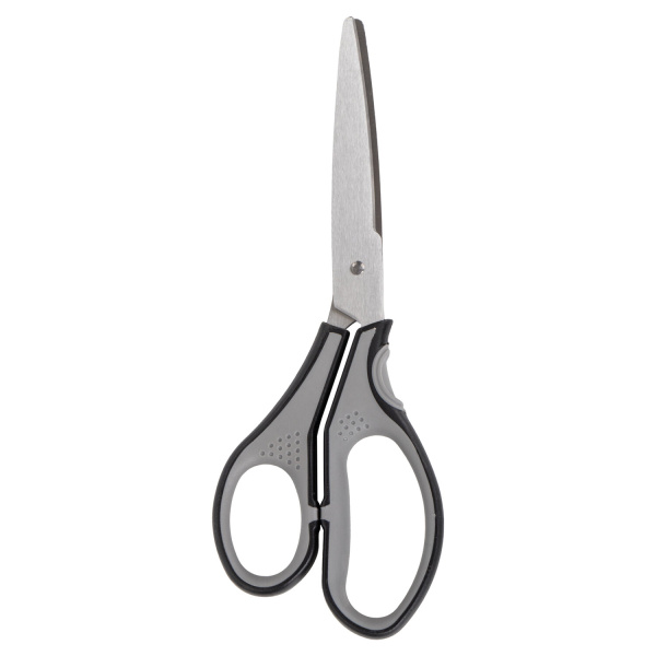 Ножницы BRAUBERG "SUPER", 210 мм, серо-черные, 2-х сторонняя заточка, эргономичные ручки, 237296 - Ножницы универсальные