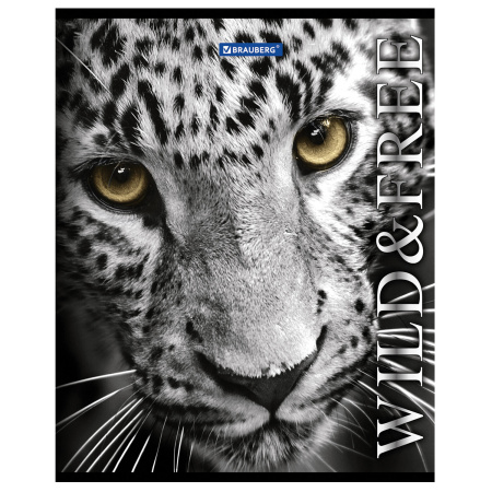 Тетрадь А5, 48 л., BRAUBERG скоба, клетка, обложка картон, ДИКИЕ И СВОБОДНЫЕ, 1 шт, 401810 - Тетради 40-48 листов