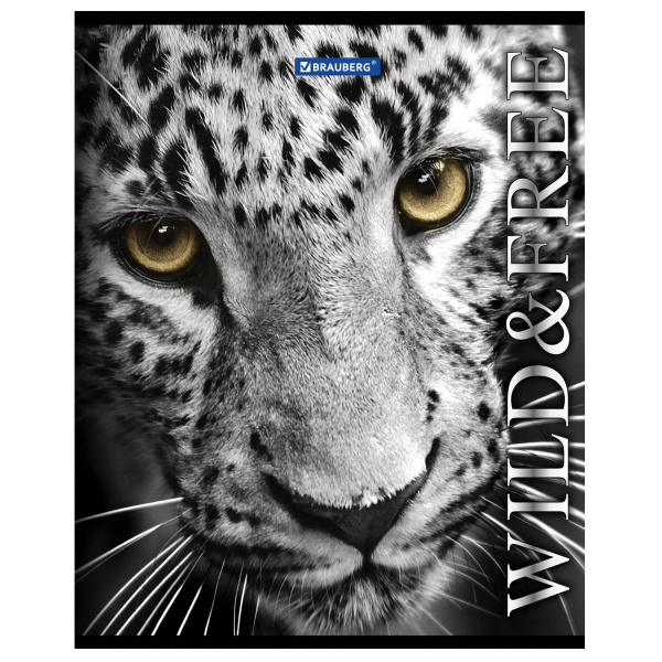 Тетрадь А5, 48 л., BRAUBERG скоба, клетка, обложка картон, ДИКИЕ И СВОБОДНЫЕ, 1 шт, 401810 - Тетради 40-48 листов