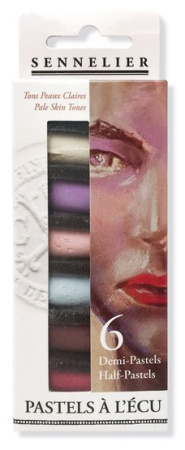 Набор художественной пастели "A l'écu" Sennelier "Бледные оттенки кожи", 6 цветов 1/2, картонная упаковка
